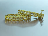 Classic Kundan Bangles with Screw Lock - Timeless Elegance